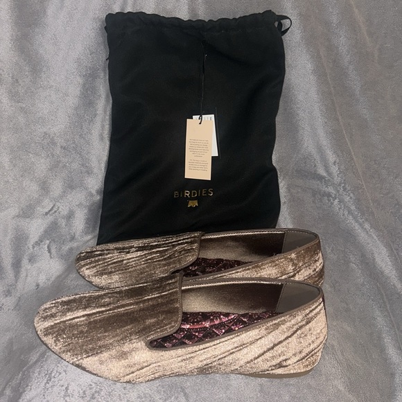 “NWT" Birdies THE STARLING in Moonstone Crushed Velvet Size 12 - Picture 9 of 11